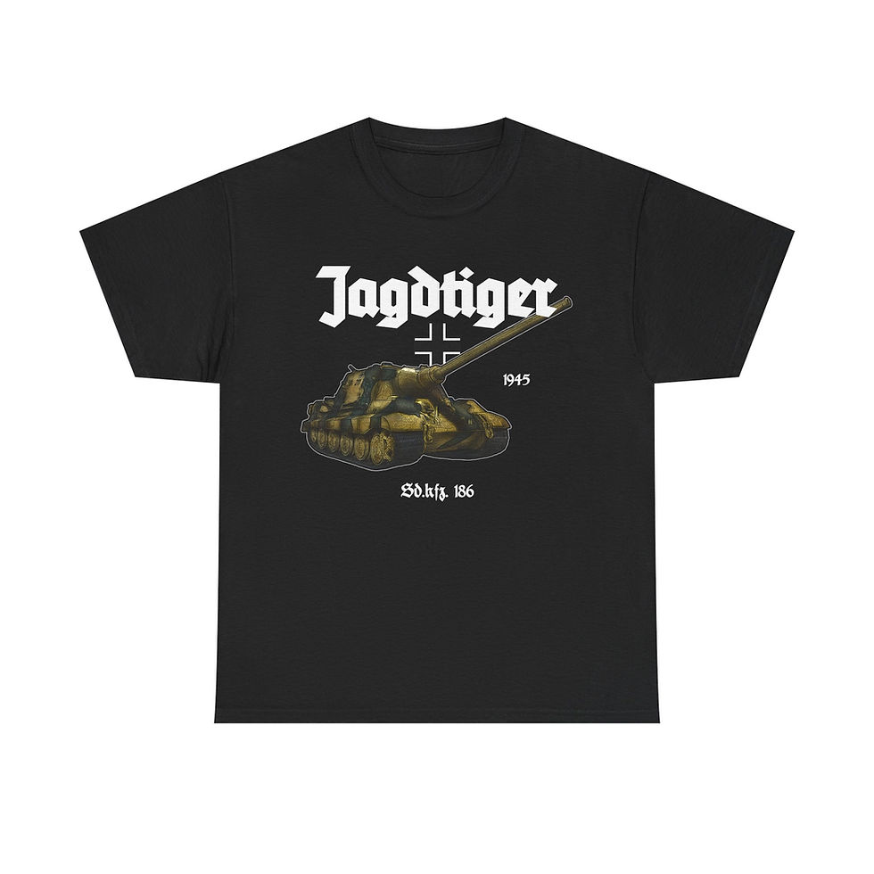 Jagdtiger Panzer T-Shirt WWII German Tank Version 1