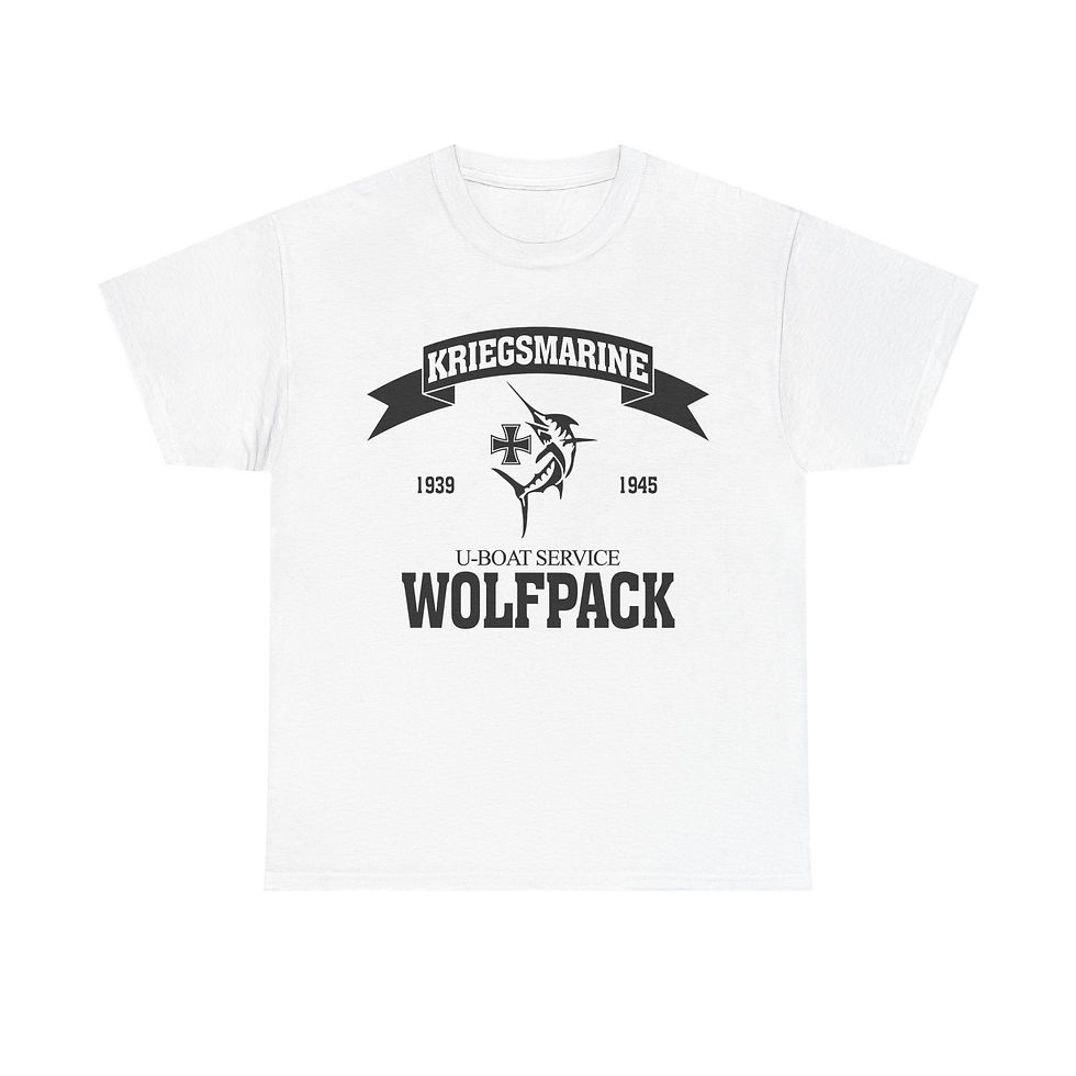 Thumbnail: Kriegsmarine Wolfpack T-Shirt WWII German U-Boat Service Version 1