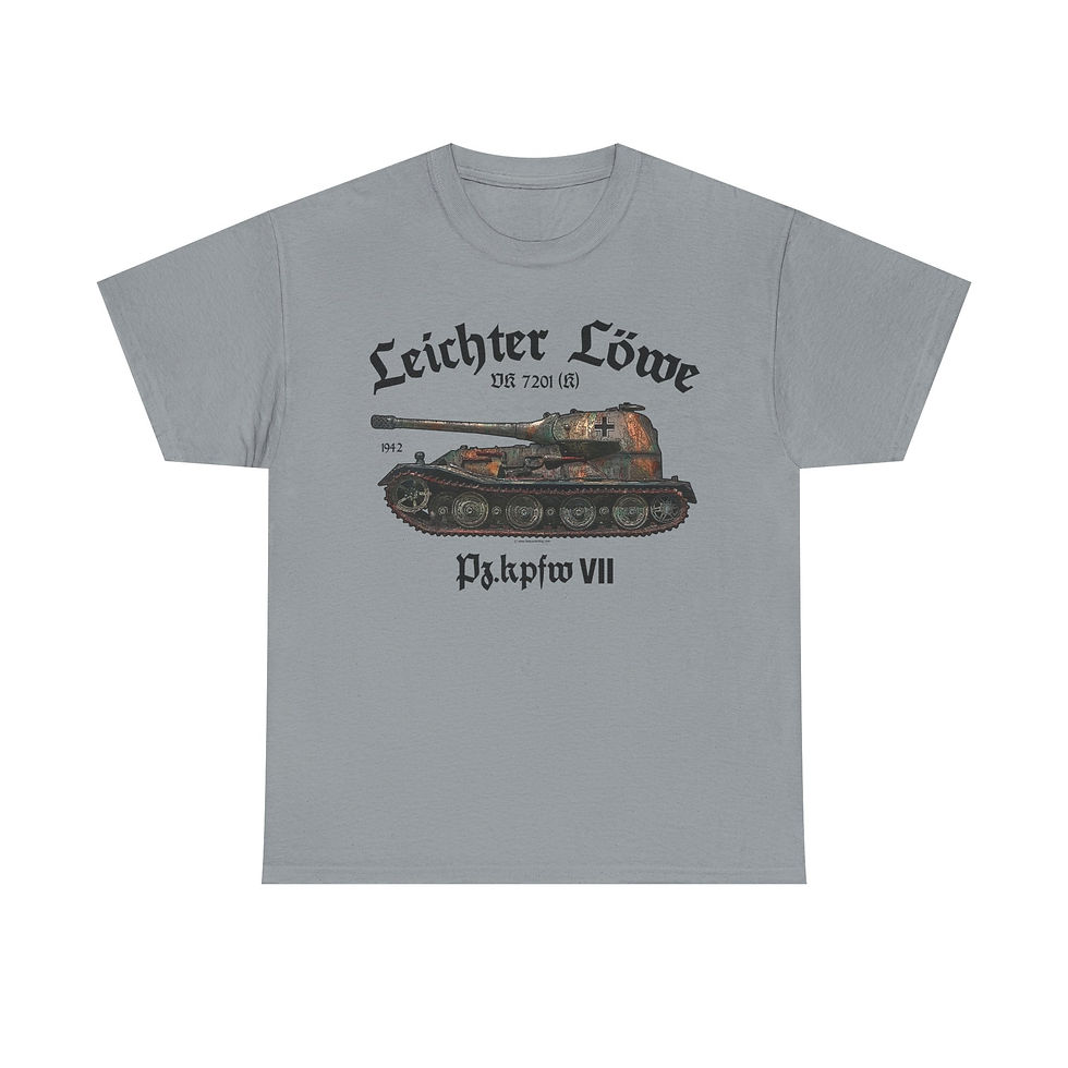 Thumbnail: Leichter Lowe Panzer VII T-Shirt WWII German Tank