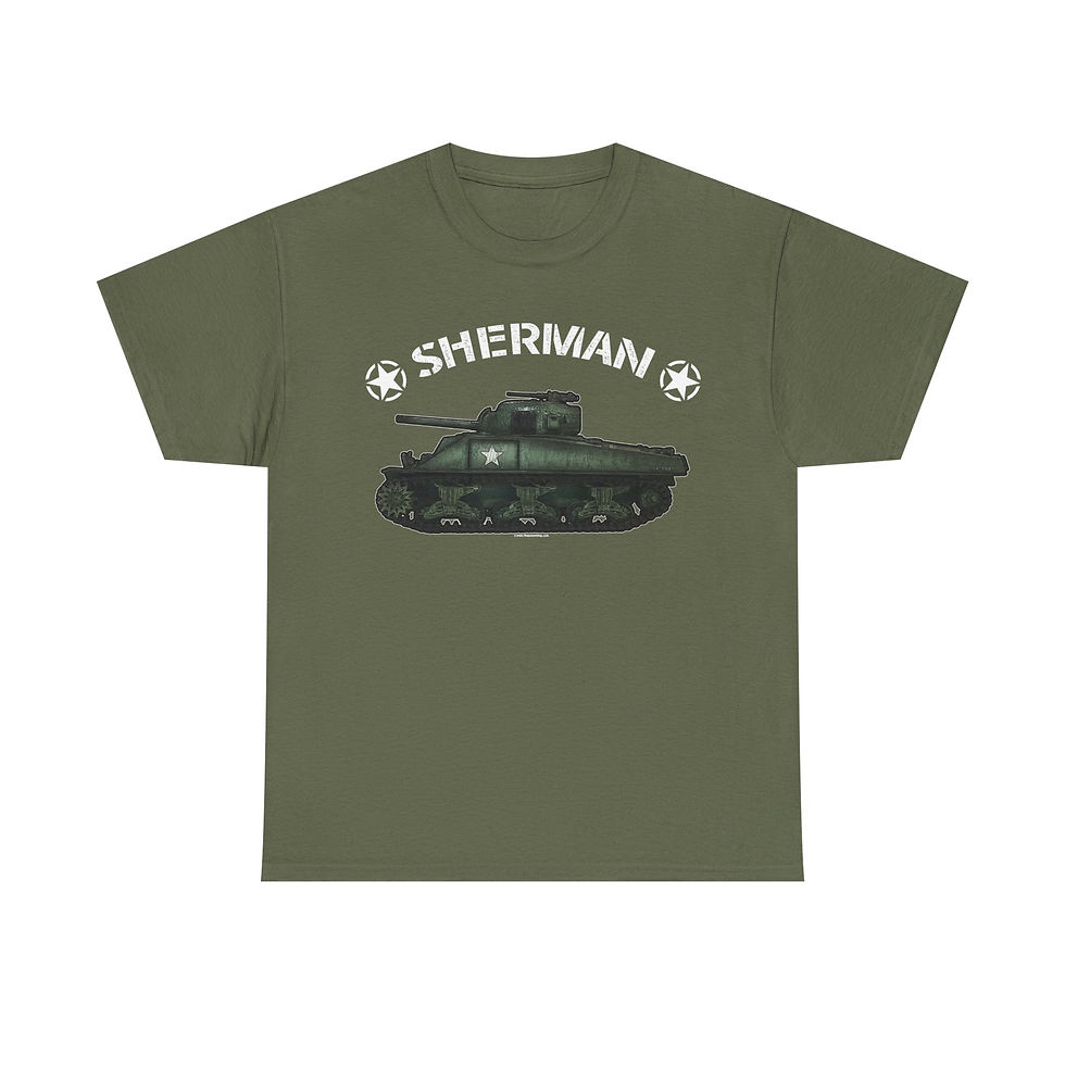 Thumbnail: M4A3 Sherman T-Shirt WWII US Army Tank Version 4