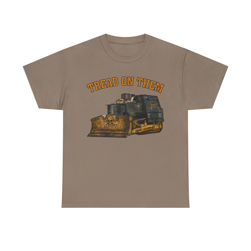 Thumbnail: Tread on Them Killdozer T-Shirt WWII Patriot Funny Gift