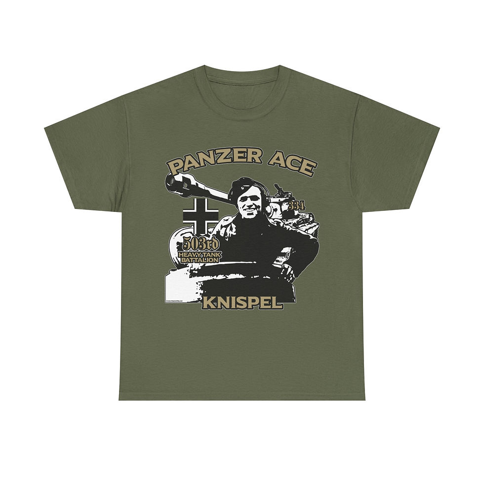 Thumbnail: Panzer Ace Kurt Knispel T-Shirt WWII German Army Tank