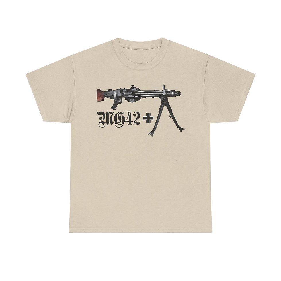 Thumbnail: MG42 T-Shirt WWII German Maschinengewehr Rifle Version 2
