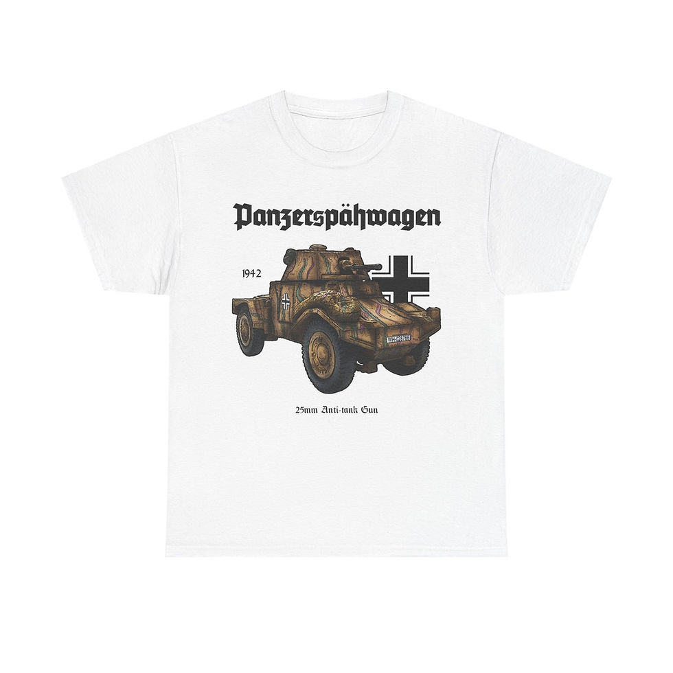Thumbnail: Panzerspahwagen Spah T-Shirt WWII German Armored Car