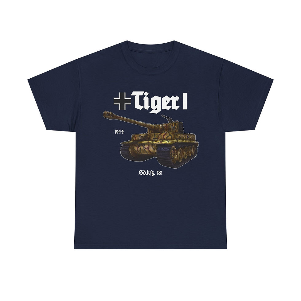 Thumbnail: Tiger I Panzer T-Shirt WWII German Tank Version 1