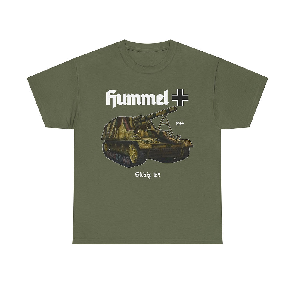 Thumbnail: Hummel Panzer IV T-Shirt WWII German Tank Version 1