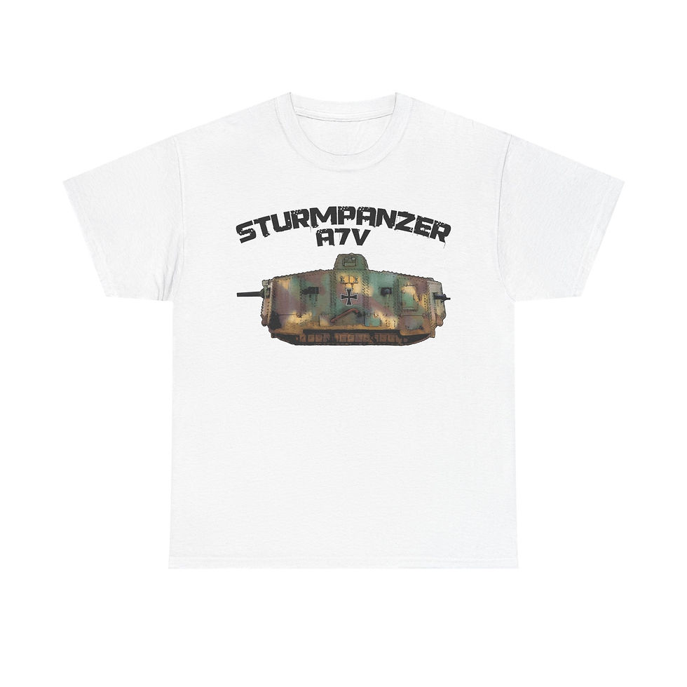 Thumbnail: Sturmpanzer A7V Panzer T-Shirt WWI German Tank Version 2
