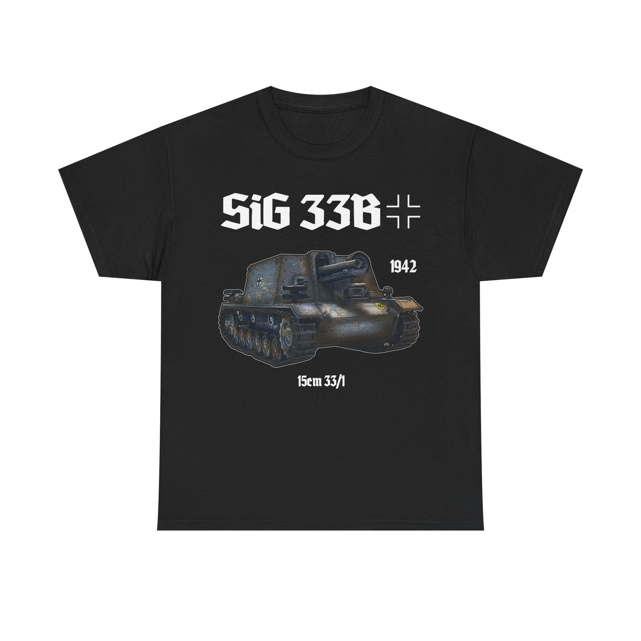 sIG. 33B Panzer III T-Shirt WWII German Tank Version 1