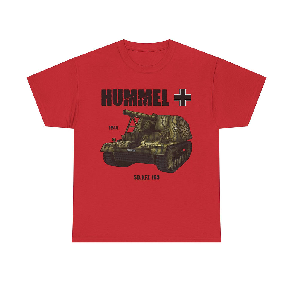 Thumbnail: Hummel Panzer IV T-Shirt WWII German Tank Version 2