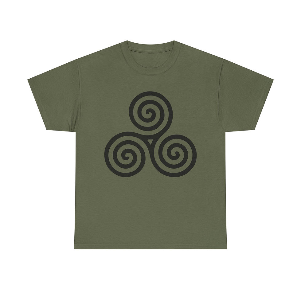 Thumbnail: Celtic Triple Spiral T-Shirt Viking Norse Nordic Version 2
