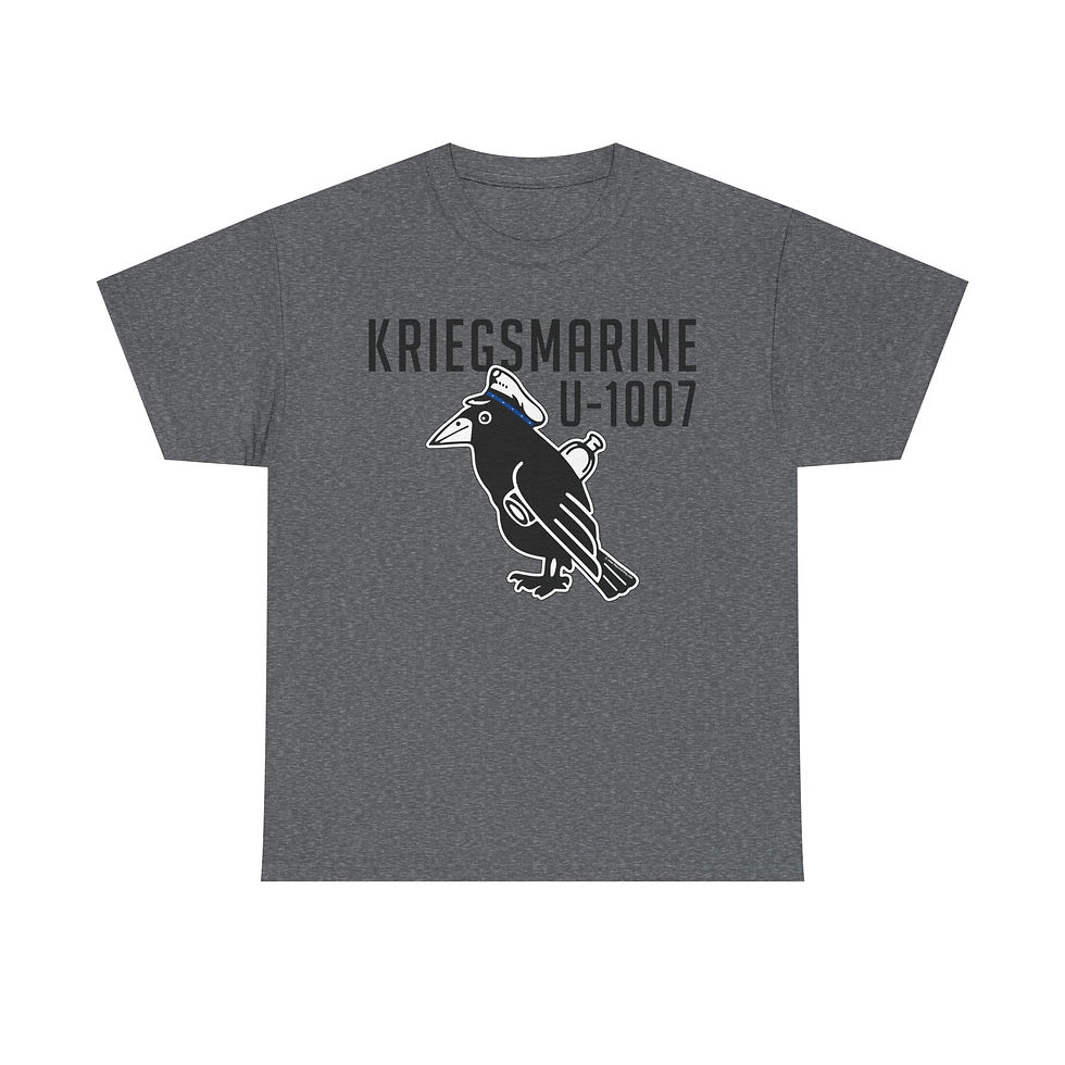 Thumbnail: U-1007 Raven Insignia T-Shirt WWII German Kriegsmarine U-Boat
