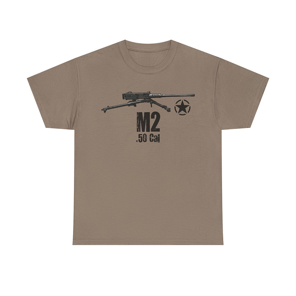 Thumbnail: M2 Machine Gun 50 Cal T-Shirt WWII US Rifle