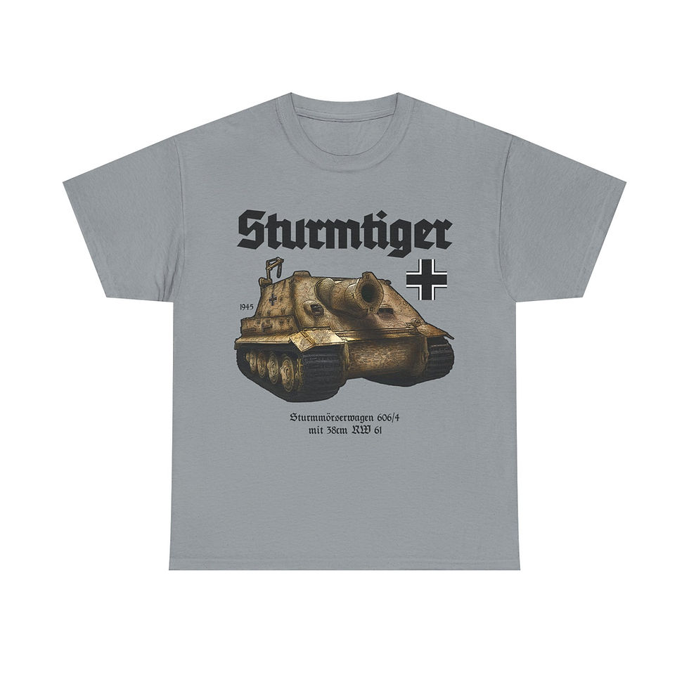 Thumbnail: Sturmtiger Panzer T-Shirt WWII German Tiger Tank Version 1