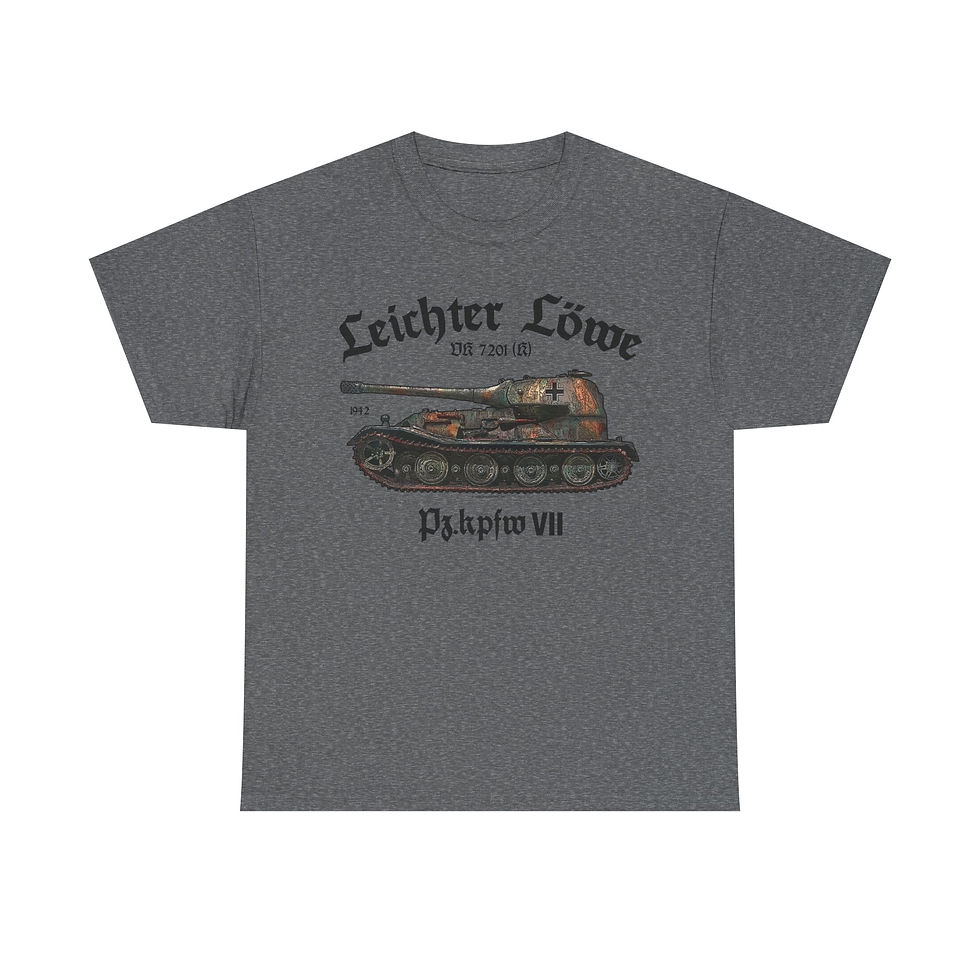 Thumbnail: Leichter Lowe Panzer VII T-Shirt WWII German Tank