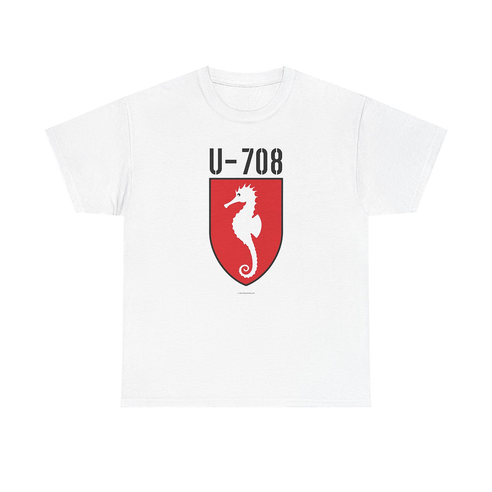 Thumbnail: U-708 Seahorse Insignia T-Shirt WWII German Kriegsmarine U-Boat
