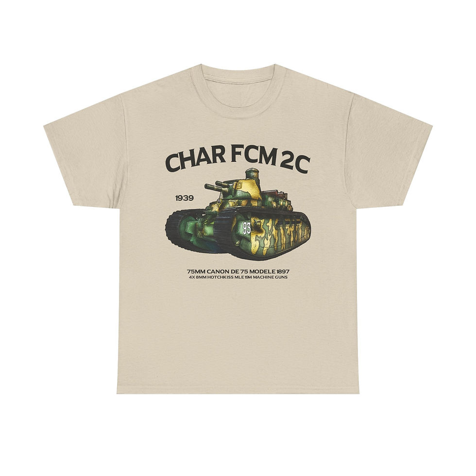 Thumbnail: Char FCM 2C T-Shirt WWI French Army Tank