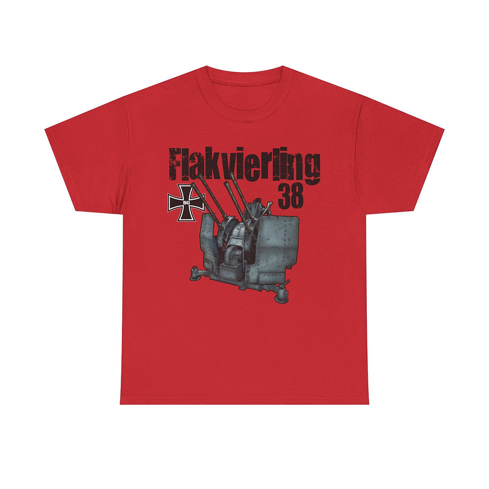 Thumbnail: Flakvierling 38 T-Shirt WWII German Anti-Aircraft