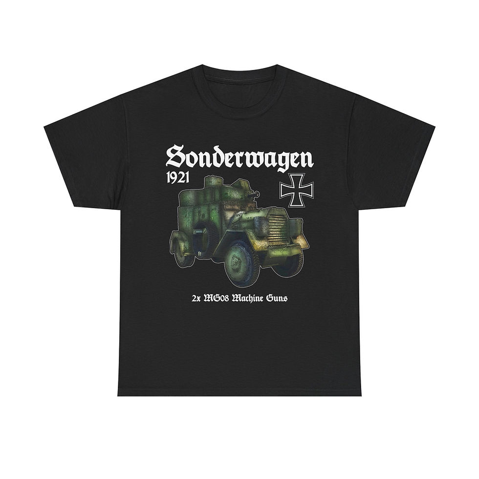 Sonderwagen DZVR 21 T-Shirt WWI German Armored Car