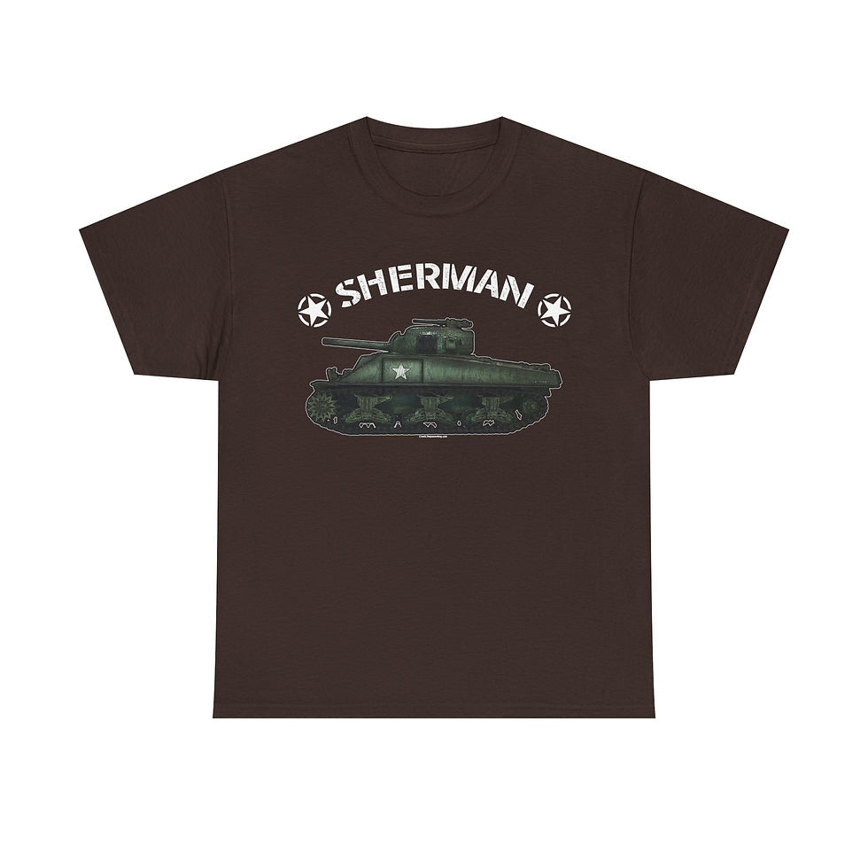 Thumbnail: M4A3 Sherman T-Shirt WWII US Army Tank Version 4