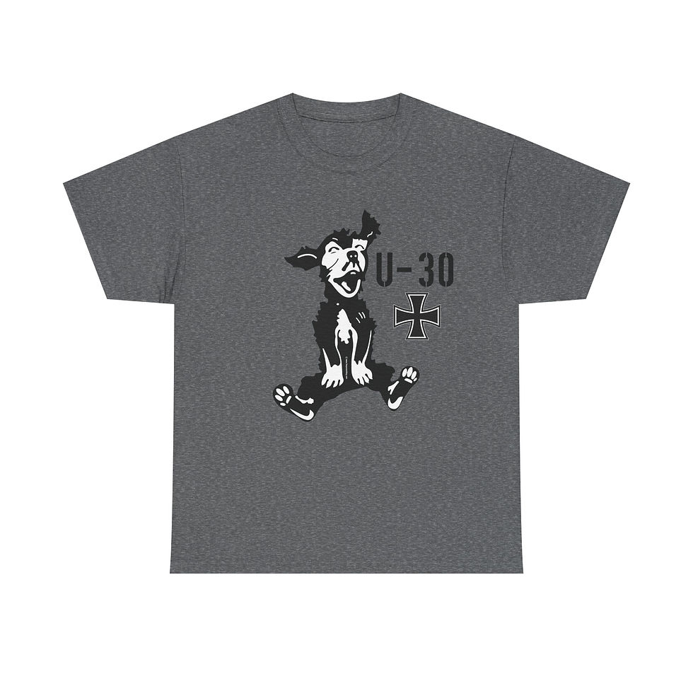 Thumbnail: U-31 Laughing Dog Insignia T-Shirt WWII German Kriegsmarine U-Boat