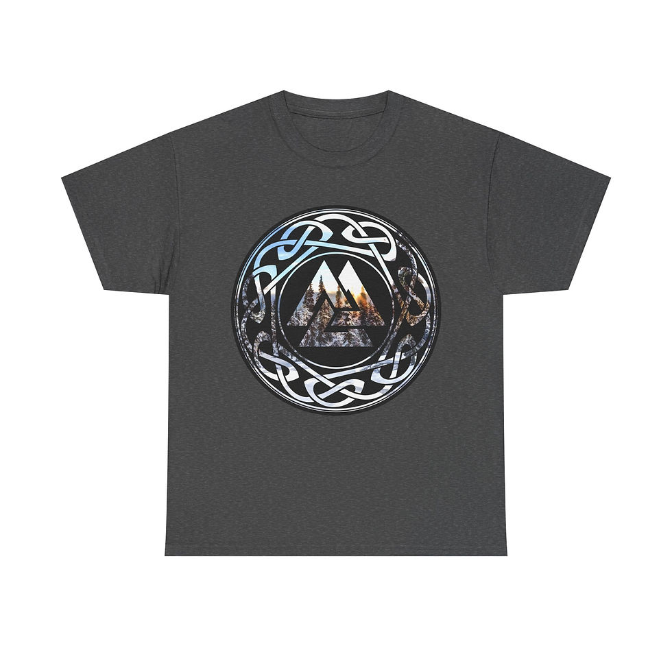 Thumbnail: Viking Valknut T-Shirt Norse Nordic Celtic Version 1