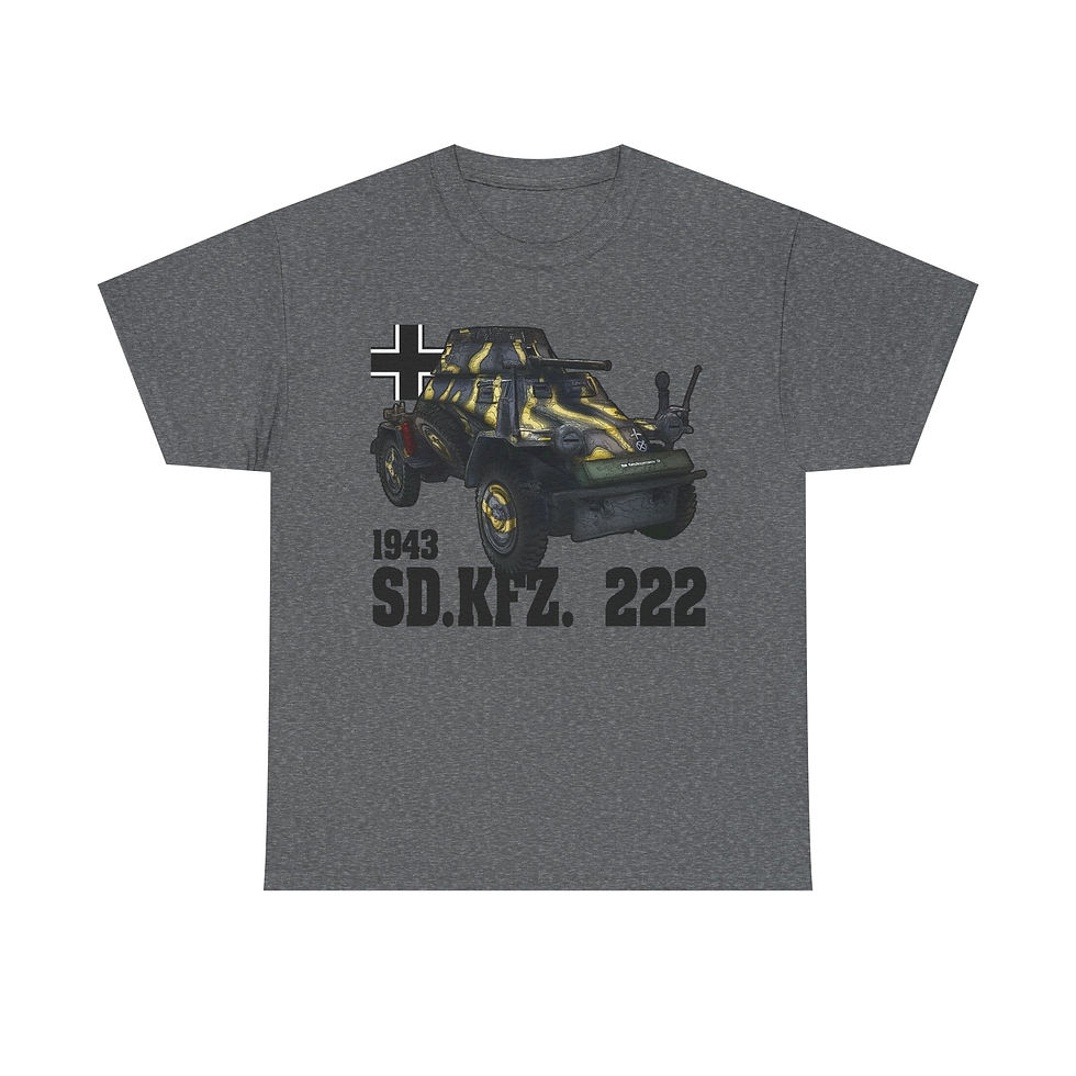 Thumbnail: Sd.kfz 222 T-Shirt WWII German Armored Car Version 1