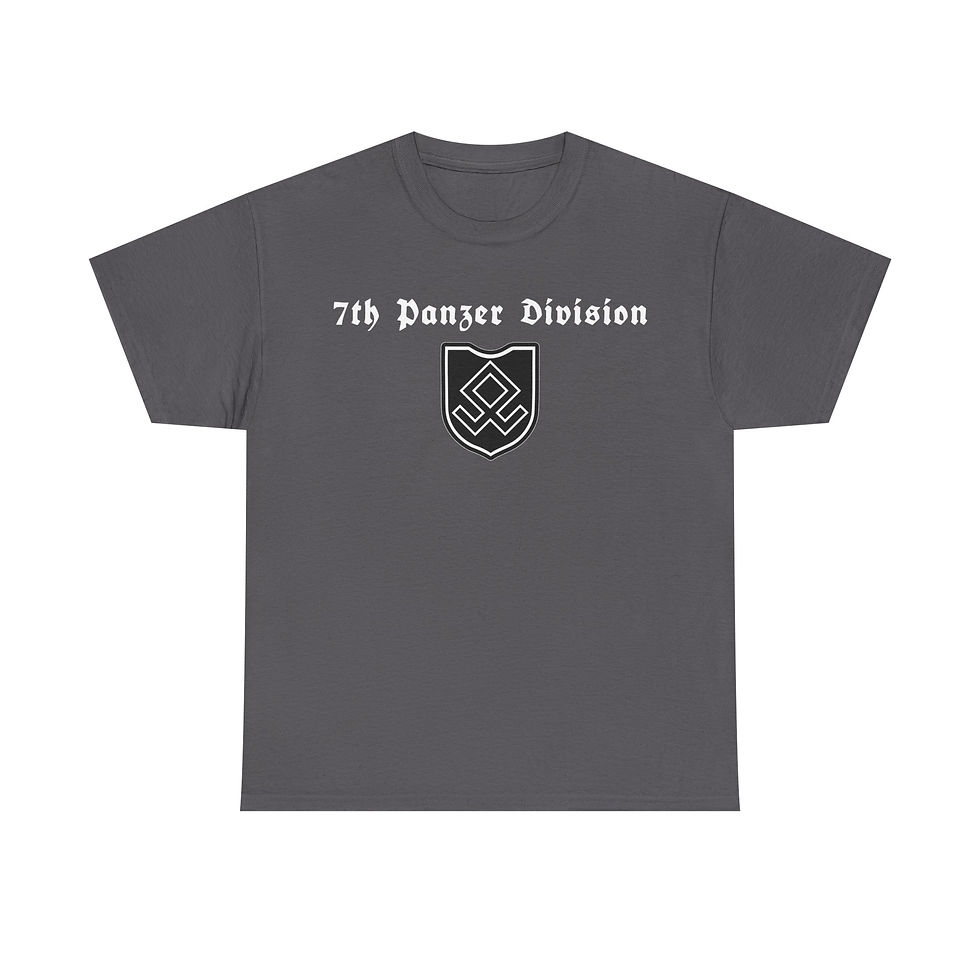 Thumbnail: 7th Panzer Division Insignia T-Shirt WWII German Version 1