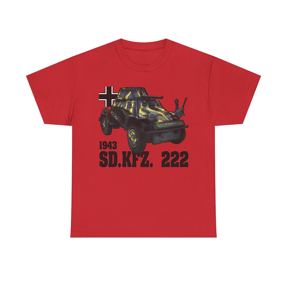 Thumbnail: Sd.kfz 222 T-Shirt WWII German Armored Car Version 1