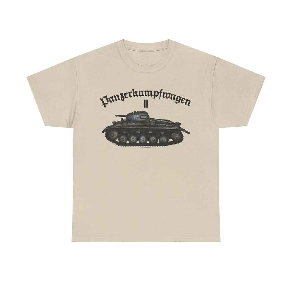 Thumbnail: Panzerkampfwagen II Panzer T-Shirt WWII German Tank
