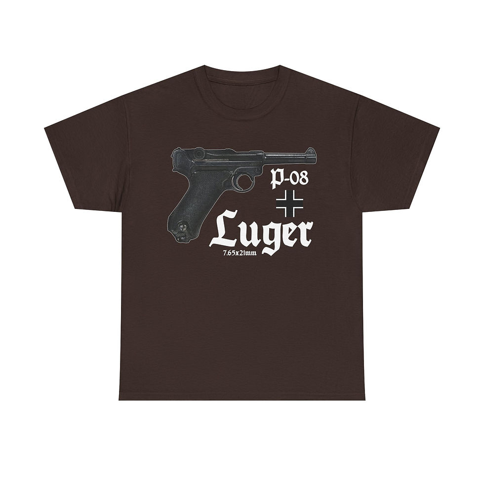 Thumbnail: P08 Luger T-Shirt WWII German Pistol Gun