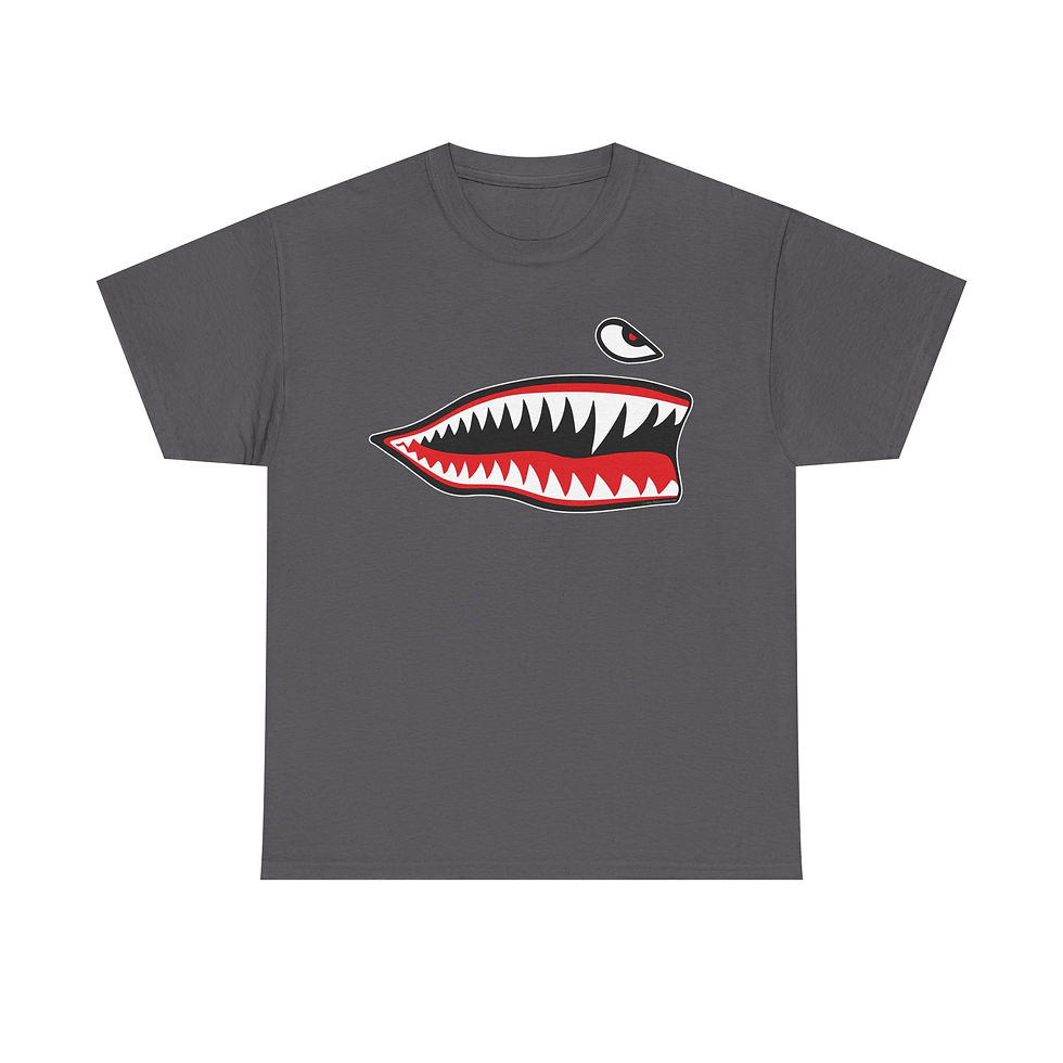 Thumbnail: WWII US Smiling Shark T-Shirt Army AF Nose Art P40