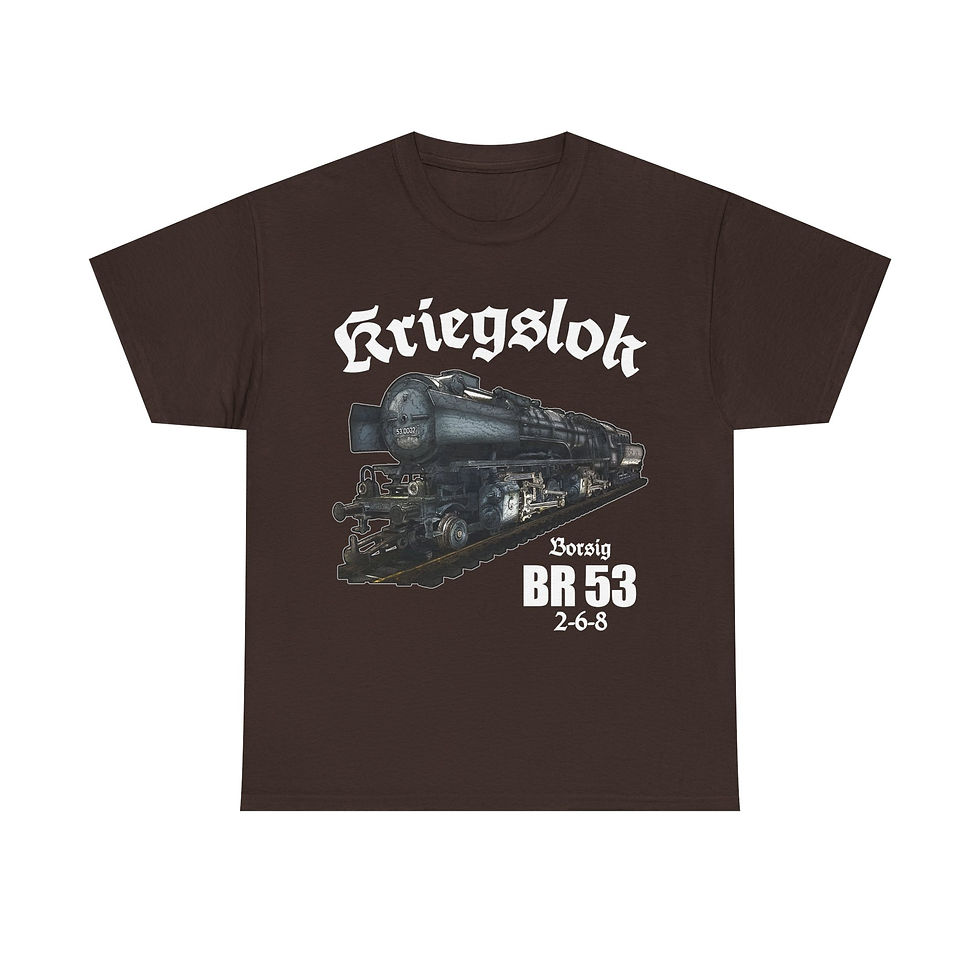 Thumbnail: Kriegslok BR53 Borsig T-Shirt WWII German Army Locomotive Train