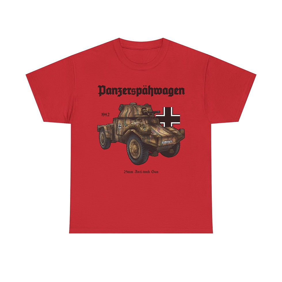 Thumbnail: Panzerspahwagen Spah T-Shirt WWII German Armored Car