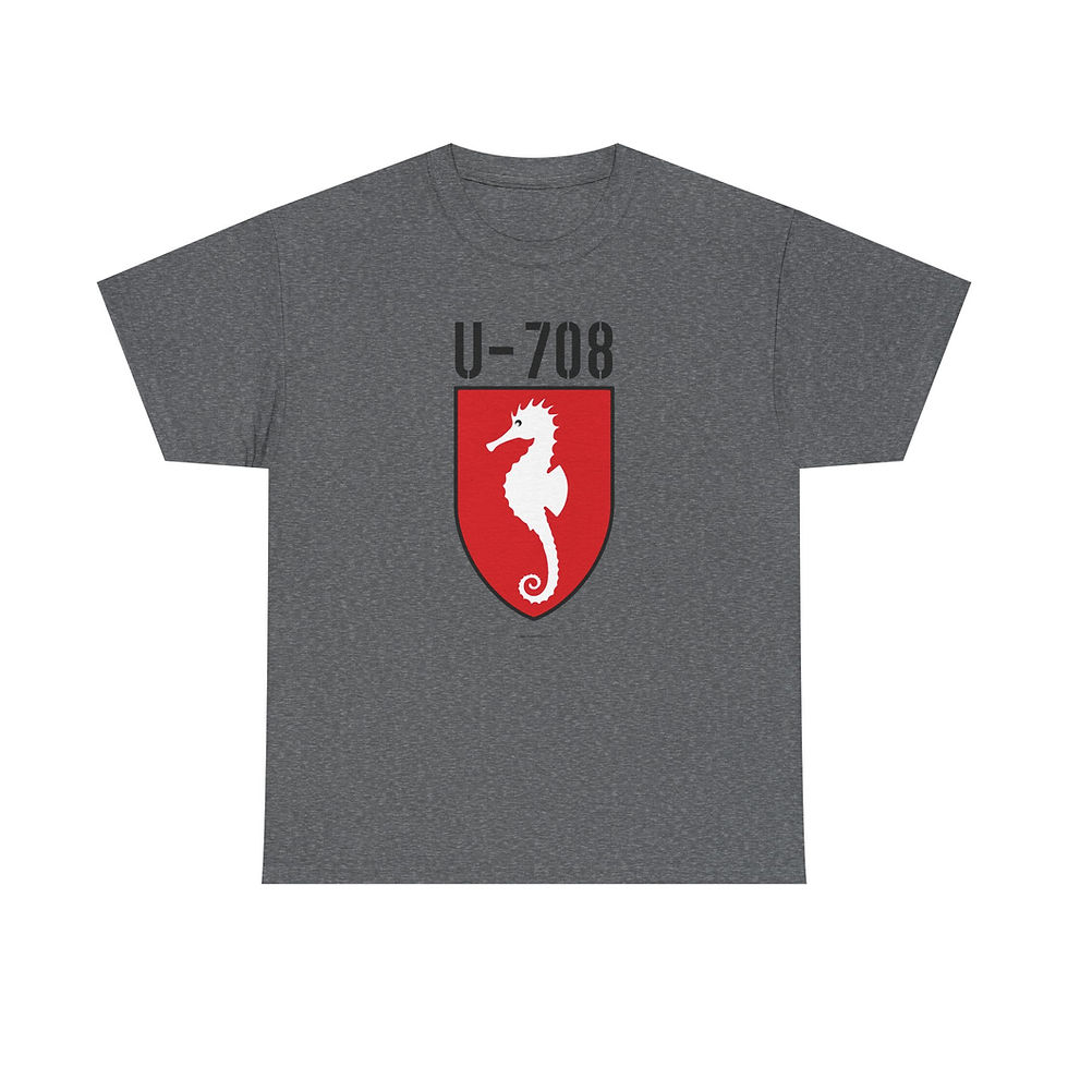 Thumbnail: U-708 Seahorse Insignia T-Shirt WWII German Kriegsmarine U-Boat