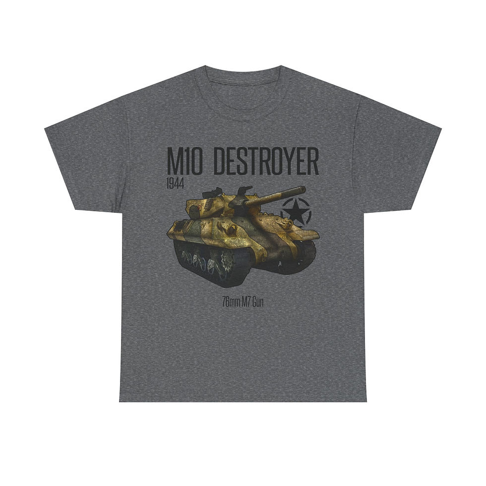 Thumbnail: M10 Destroyer T-Shirt WWII US Army Tank Version 2