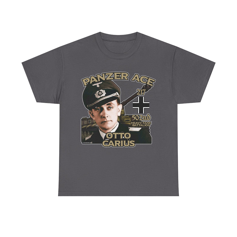 Thumbnail: Panzer Ace Otto Carius T-Shirt WWII German Army Tank