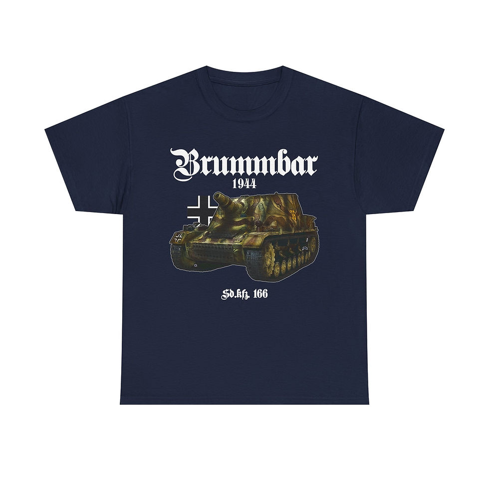 Thumbnail: Brummbar Panzer T-Shirt WWII German Tank Version 1