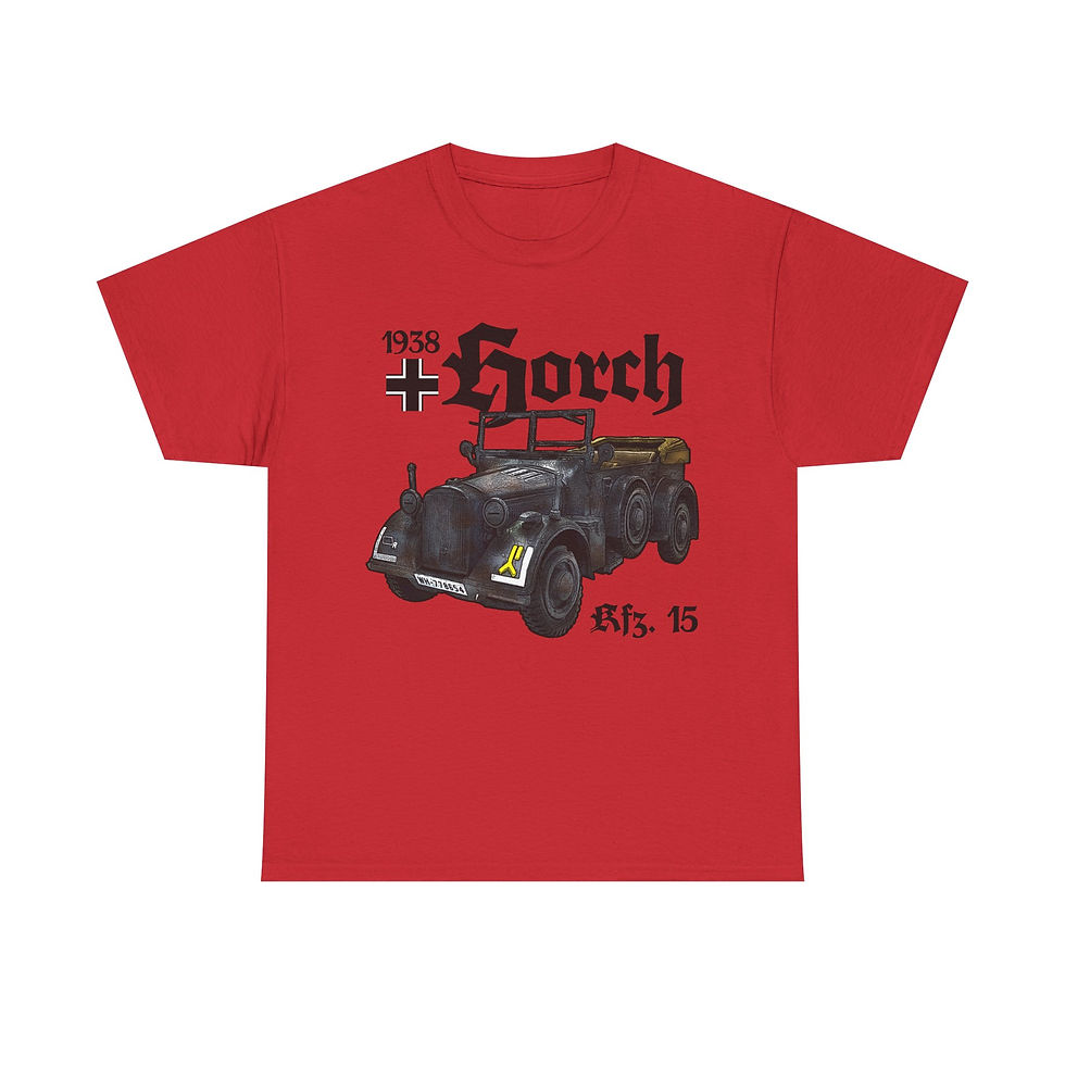 Thumbnail: Horch Kfz 15 T-Shirt WWII German Personnel Car Version 1