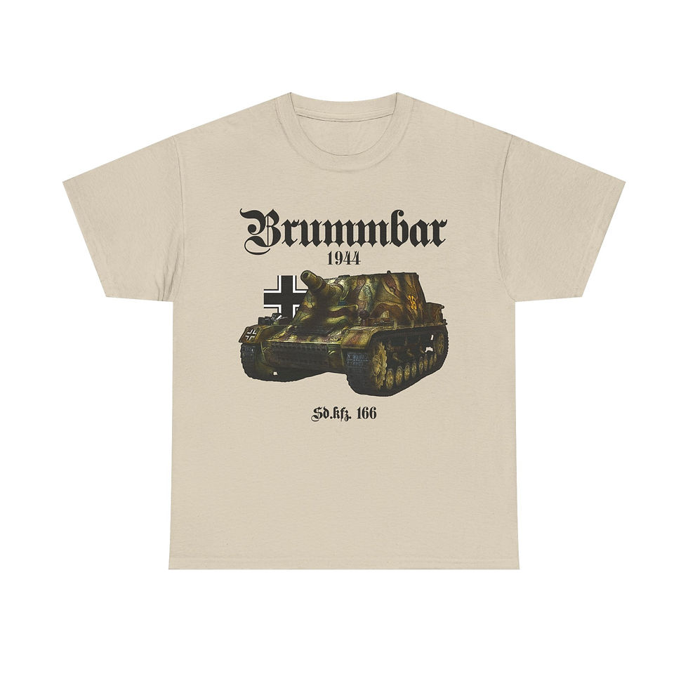 Thumbnail: Brummbar Panzer T-Shirt WWII German Tank Version 1