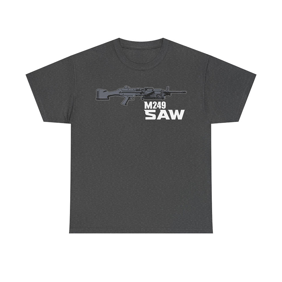 Thumbnail: M249 Saw T-Shirt Machine Gun Rifle