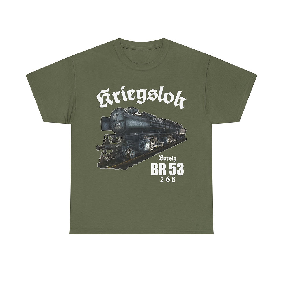 Thumbnail: Kriegslok BR53 Borsig T-Shirt WWII German Army Locomotive Train