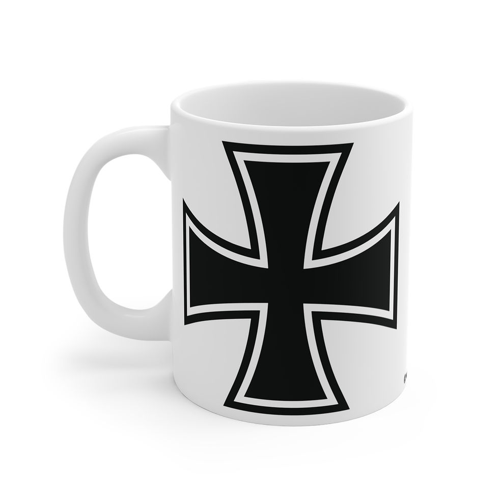 Thumbnail: Iron Cross Mug 11oz WWII German Coffee Gift