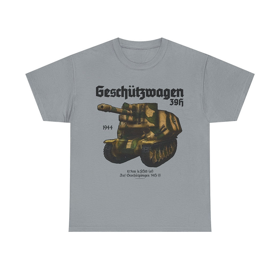 Thumbnail: Geschutzwagen 39H Panzer T-Shirt WWII German Tank