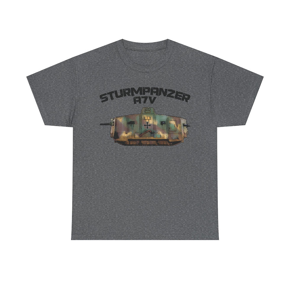 Thumbnail: Sturmpanzer A7V Panzer T-Shirt WWI German Tank Version 2