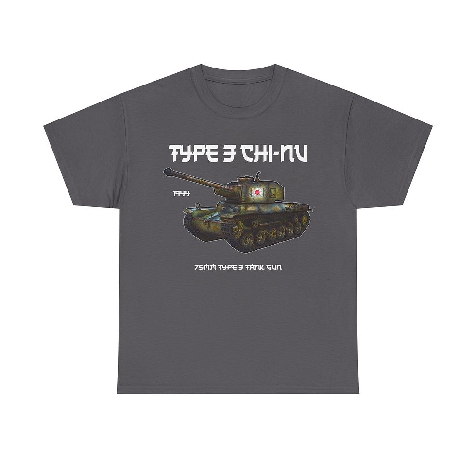 Thumbnail: Type 3 Chi-nu T-Shirt WWII Japanese Army Tank Axis