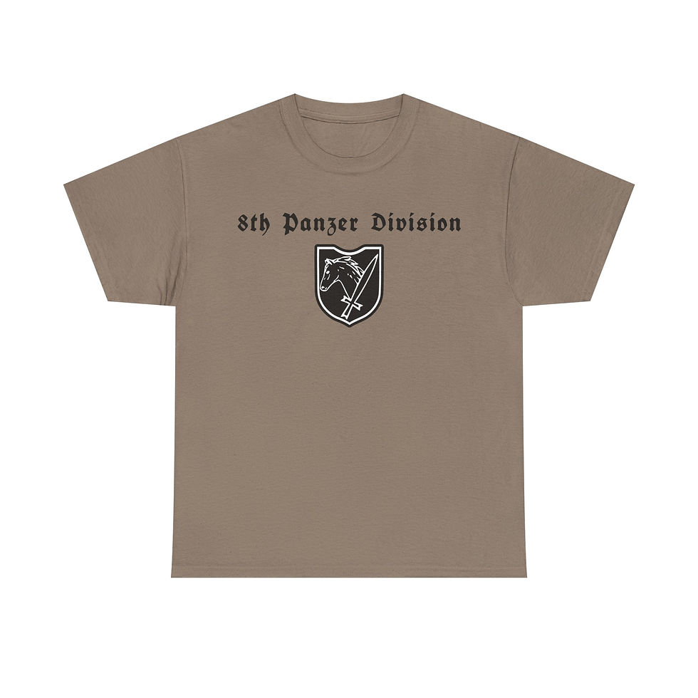 Thumbnail: 8th Panzer Division Insignia T-Shirt WWII German Version 1