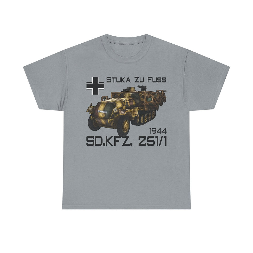 Thumbnail: Sd.kfz 251/1 Stuka zu Fuss T-Shirt WWII German Armored Car