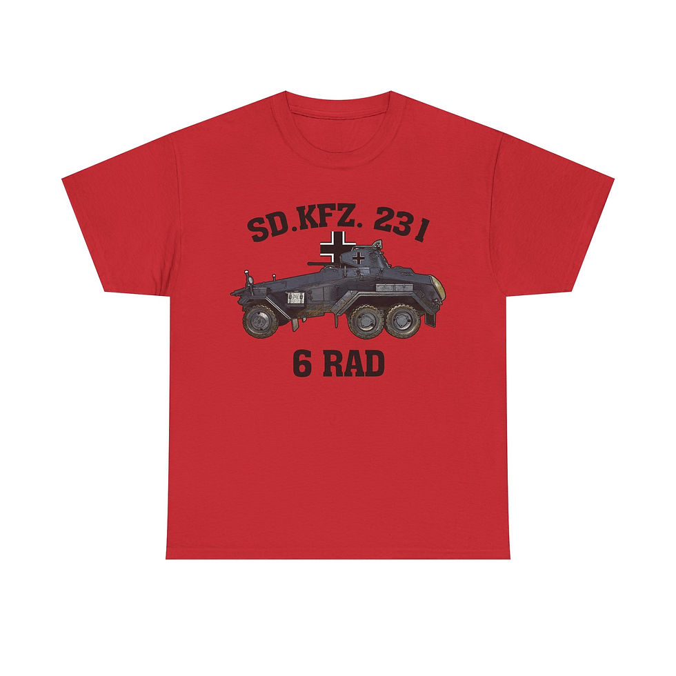 Thumbnail: Sd.kfz 231 6 Rad T-Shirt WWII German Armored Car Version 2
