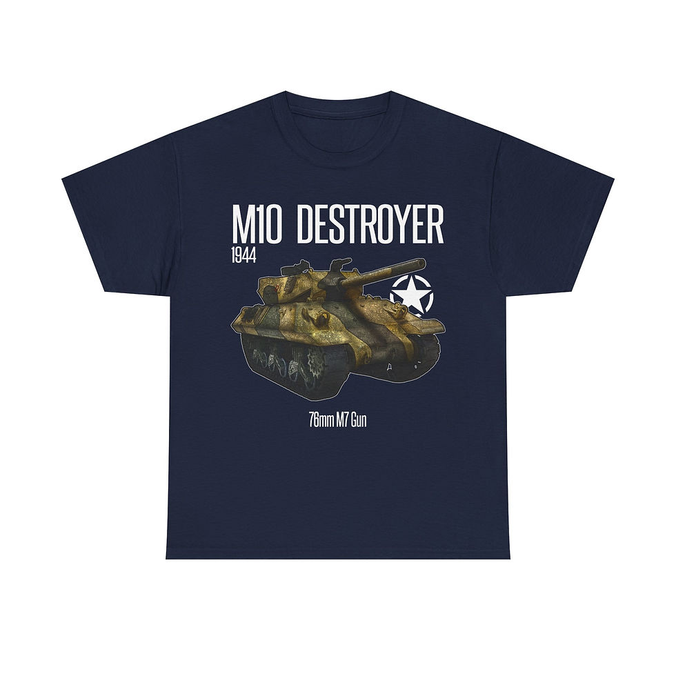 Thumbnail: M10 Destroyer T-Shirt WWII US Army Tank Version 2