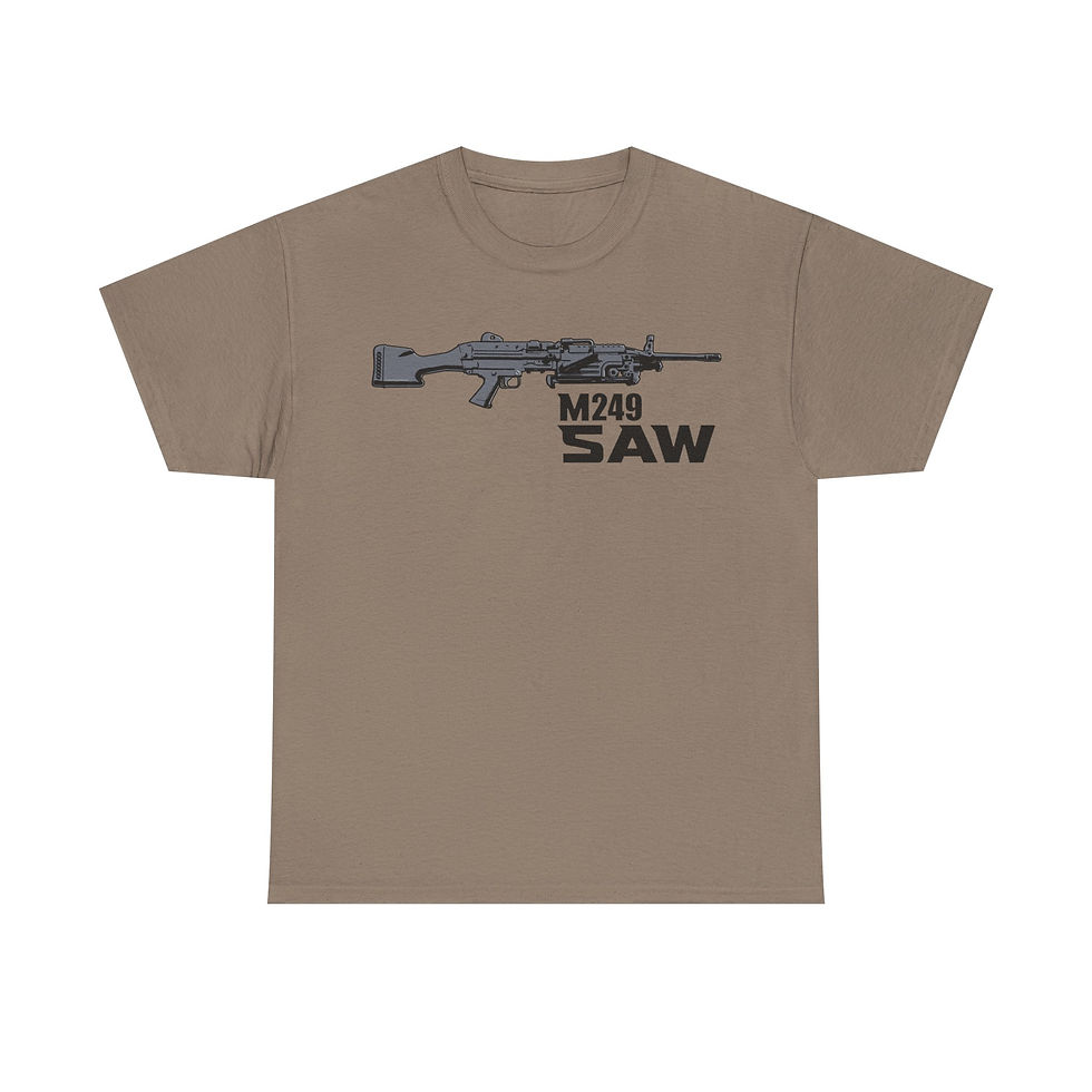 Thumbnail: M249 Saw T-Shirt Machine Gun Rifle